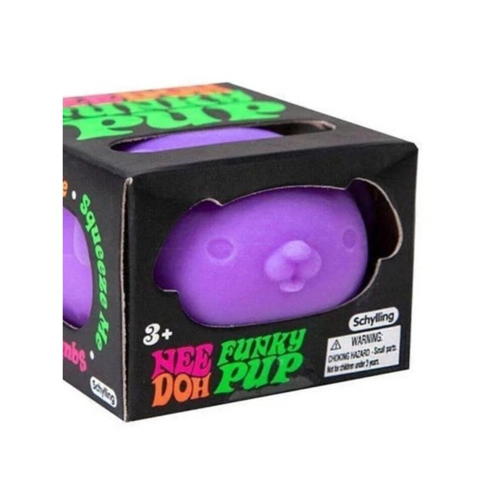 Schylling Official Needoh Funky Pup Squishy Nee doh purple